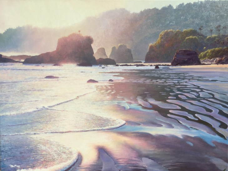 “Dawn Light” - Woodpecker Bay, West Coast. Oil on canvas 75x100cm